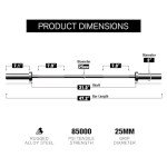 RitFit Barbell Weight Set - 4/6FT Olympic Barbell with 35/85LB Weight Plates (55-115LB Total) - Weightlifting Equipment for Squats, Curls, Deadlifts, Presses, Hip Thrusts 4FT Silver Bar with 35LB Plates