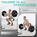 Fitvids Olympic Cast Iron 2-Inch Weight Plates Including 5FT Olympic Barbell Bar & Safely Locks, 100 Pounds Set (85 Lbs Plates + 15 Lbs Barbell Bar), Multiple Packages