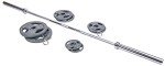 Signature Fitness Cast Iron Olympic 2-Inch Weight Plates Including 7FT Olympic Barbell, 130-Pound Set (85 Pounds Plates + 45 Pounds Barbell), Multiple Packages, X-Gen Style