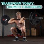 Fitvids Olympic Cast Iron 2-Inch Weight Plates Including 5FT Olympic Barbell Bar & Safely Locks, 100 Pounds Set (85 Lbs Plates + 15 Lbs Barbell Bar), Multiple Packages