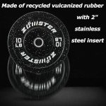 Bumper Weight Plate Olympic Plate Hi-Temp Bumper Weight Plate with Steel Insert Strength Training Weight Lifting Plate (100LB Weight Set & 7FT Weight Bar)