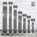 WF Athletic Supply 290lb & 300lb & 555lb Traditional/Classic Olympic Weight Plates Set with 7 ft. Olympic Barbell, Great for Strength Training, Weightlifting, Bodybuilding & Powerlifting