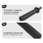 Fitvids Cast Iron Olympic Weight Plates Including 5FT Olympic Barbell with Locks, 100-Pound Set (85 Pounds Plates + 15 Pounds Barbell)