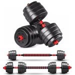 BCBIG Adjustable-Dumbbells-Sets,Free Weights-80lb(40lb*2) Dumbbells Set of 2 Convertible To Barbell A Pair of Lightweight for Home Gym,Women,Men