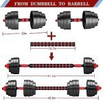 BCBIG Adjustable-Dumbbells-Sets,Free Weights-80lb(40lb*2) Dumbbells Set of 2 Convertible To Barbell A Pair of Lightweight for Home Gym,Women,Men