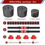 BCBIG Adjustable-Dumbbells-Sets,Free Weights-80lb(40lb*2) Dumbbells Set of 2 Convertible To Barbell A Pair of Lightweight for Home Gym,Women,Men