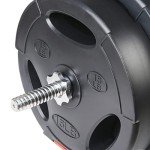 Fitvids Vinyl Standard 1-Inch Plate Weight Plate for Strength Training and Weightlifting, 100-Pound Set