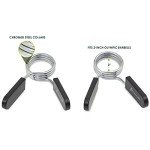 ProsourceFit Olympic Barbell Spring Clip Collar 2-inch Pair with Easy-Grip Handles for Weightlifting,Powerlifting and Strength Training