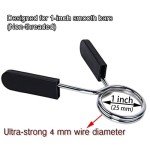 Lestino Spring Clip Collars, 1 inch (25 mm) for Smooth Dumbbell Handle or Standard Weightlifting Barbell (Pack of 4)