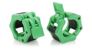 Greententljs Barbell Clamps 2 Inch Olympic - Pair of Collars Quick Release Locking Barbell Workout Pro Weight Plate Clamp Clips for Gym Power Heavy Weightlifting Fitness (Green Matte)