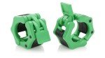 Greententljs Barbell Clamps 2 Inch Olympic - Pair of Collars Quick Release Locking Barbell Workout Pro Weight Plate Clamp Clips for Gym Power Heavy Weightlifting Fitness (Green Matte)