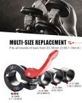 ZY-HUAN MINI Barbell Clips 1 inch I Multi-Size Adjustable Barbell Collar I 1 inch Barbell ClampsIQuick Release Weight Clips Pair of Locking for Dumbbell Bar (Black+Red)