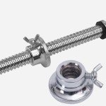 SquEqu 2 Pack Dumbbell Collars Spin Locking Nut with Safety Lock Screw Clamps for 1'' Standard Threaded Dumbbell Handles Weight Bar Hand Weight Set Barbell Adjustable Dumbbells Weight Set