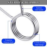 Sumind 4 Pieces 2 Inch Dumbbell Spring Collars Barbell Clamps Locking Collars Clips for Weightlifting Exercise Fitness Training Supplies (Silver)