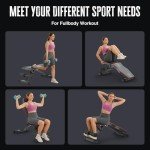 Adjustable Foldable 660LB Weight Bench, Lifting Sit-up Multi-use Workout Bench Exercise Bench Incline Decline Flat Utility Bench Press for Home Gym