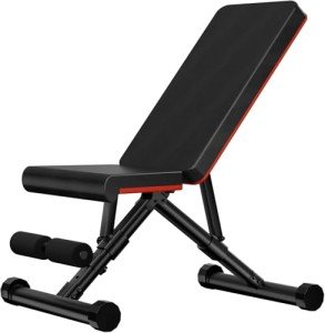 Sweetcrispy Ajustable Weight 795LBS Capacity Incline Decline Sit Up Exercise Bench Press for Home Gym, Foldable Workout for Full Body Sport or Strength Training