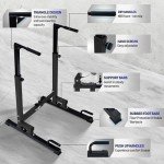 Yes4All Dip Stand 500 LBS Capacity, 80 Levels Adjustable Dip Bars, Dip Station Machine for Home Gym - Black