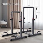 K KiNGKANG Dip Bar Station Set, 9 Level Adjustable, 1200lbs Heave Duty Dip Station for Full Body Workout Fitness,Functional Parallettes Bars