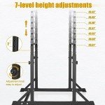 Bongkim Dip Bar, Heavy Duty Dip Station with 7 Height Levels, 800lbs Adjustable Parallel Bars for Tricep Dips Pull-Ups L-Sits Calisthenics Exercises Strength Training for Home Gym Outdoor (Black)