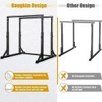 Bongkim Dip Bar, Heavy Duty Dip Station with 7 Height Levels, 800lbs Adjustable Parallel Bars for Tricep Dips Pull-Ups L-Sits Calisthenics Exercises Strength Training for Home Gym Outdoor (Black)
