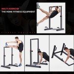 K KiNGKANG Dip Bar Station Set, 9 Level Adjustable, 1200lbs Heave Duty Dip Station for Full Body Workout Fitness,Functional Parallettes Bars