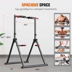 SERTT Foldable Power Tower Dip Station Pull Up Bar, Multifunction Home Gym Strength Training Equipment, Fitness Triangular Design Pullup Dip Station Rack, Support 440LBS