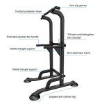 SogesPower Power Tower Dip Station Pull Up Bar for Home Gym Adjustable Height Strength Training Workout Equipment