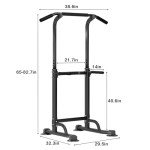 SogesPower Power Tower Dip Station Pull Up Bar for Home Gym Adjustable Height Strength Training Workout Equipment