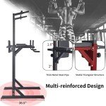 KARMAS PRODUCT Power Tower Adjustable Height Standing Pull Up Bar Dip Station for Home Gym Heavy Duty with Jump Rope Holds Up to 660LBS