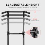 ZENOVA Pull Up Bar Dip Bar Power Tower Workout Dip Station Height Adjustable Free Standing Chin Up Bar for Men Women Teens 300LBS Weight Capacity (Black)