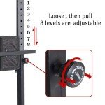 KARMAS PRODUCT Power Tower Adjustable Height Standing Pull Up Bar Dip Station for Home Gym Heavy Duty with Jump Rope Holds Up to 660LBS