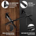 Yes4All Multifunctional Pull Up Bar Wall Mounted Capacity 300 Pounds - Black