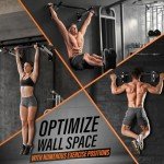 Yes4All Multifunctional Pull Up Bar Wall Mounted Capacity 300 Pounds - Black