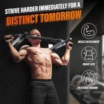 Yes4All Multifunctional Pull Up Bar Wall Mounted Capacity 300 Pounds - Black