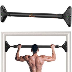 Sportneer Pull Up Bar Doorway Chin Up Bar No Screws Door Frame Chin Up Push Up Sit Up Bar Adjustable 75-94cm (29.5''-37'') Up to 200kg Capacity Workout Bar