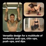 Jayflex CrossGrips Compact Pull Up Bar - Pull Up Bar Door Frame for Work from Home Fitness - Adjustable Door Frame Pullup Bar Handles - 250 lbs Capacity