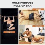 RHINOSPORT Door Pull Up Bar Doorway Chin Up Bar from 69-92 cm (27.1in-36.2in) Workout Equipment for Home Gym Upper Body Workout Non-slip