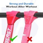 FitBeast Resistance Bands Set, 5 Different Levels, Pull Up Assist Bands for Strength Training, Crossfit, Powerlifting, Muscle Toning, Mobility Exercises, Full-Body Workout (Vibrant 5-125 lbs)