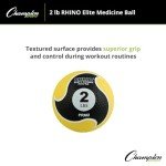 Champion Sports Rhino Elite Medicine Ball (2 pounds), Yellow