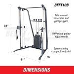 Body-Solid Best Fitness (BFFT10B) Functional Trainer Cable Machine, Full Body Workout Weight Stacks, Chest and Shoulder Exercise Home Gym LAT Pulldown Machines with 190lb Weights Stack, Black