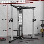 DONOW Cable Crossover Machine, Cable Fly Machine Home Gym System Workout Station with Dual Pulley System Pull-Up Bar Cable Bar and LAT Pull Down System