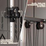 GarveeLife Wall Mount Cable Machine, LAT Pulldown With 19 Positions Dual Pulley System, Cable Crossover With Adjustable Footplate, Weight Workout Equipment Home Gym Station