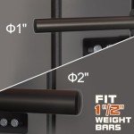 GarveeLife Wall Mount Cable Machine, LAT Pulldown With 19 Positions Dual Pulley System, Cable Crossover With Adjustable Footplate, Weight Workout Equipment Home Gym Station