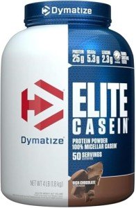 Dymatize Casein Protein Powder, Enhanced Overnight Recovery (Rich Chocolate)