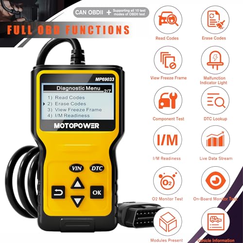 MOTOPOWER MP69033 OBD2 Engine Code Scanner