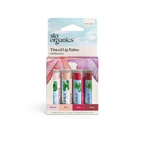 Organic Tinted Lip Balm 4-Pack - Flavored Shine