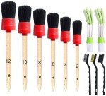 11-Piece Organic Makeup Brush Set with Wooden Handles