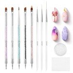 Beetles 8-Piece Double-Headed Nail Art Brush Set