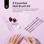 Beetles 8-Piece Double-Headed Nail Art Brush Set