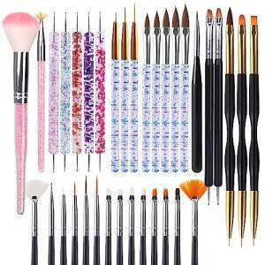 35pcs Organic Nail Art Tool Set & Brushes